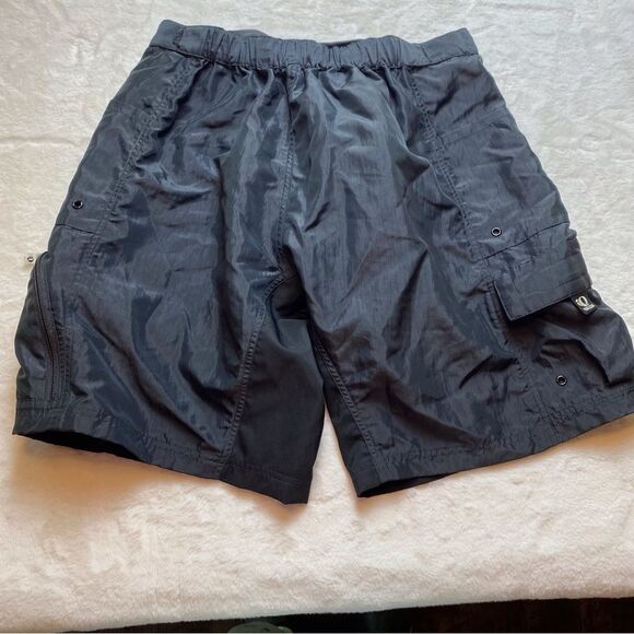 Pearl Izumi Black Nylon Cycling Shorts With Underlying Padded Short Size Large - Picture 2 of 13